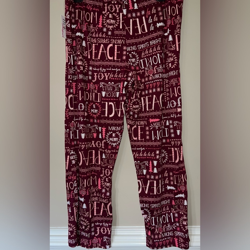 Hue Women’s a Peaceful Note Printed Pajama Pants Red - XL - NWT